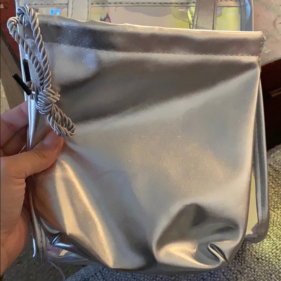 Silver jelly transparent bag with crossbody strap - Picture 7 of 7